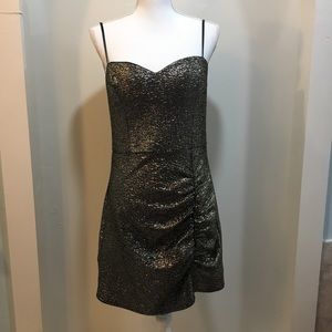 B. Smart Black and Gold Sparkle Dress